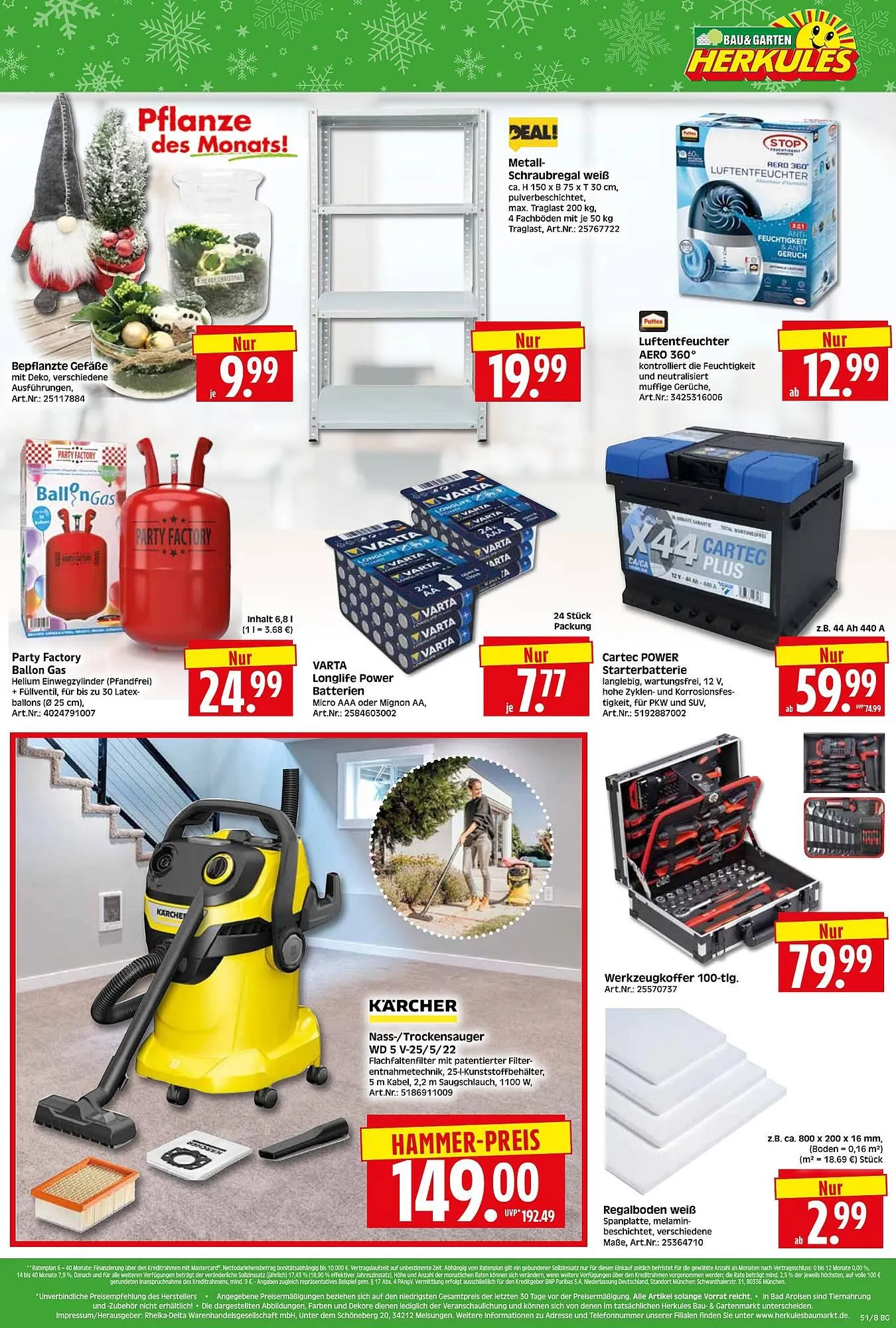 Herkules Baumarkt Prospekt von 15. Dezember bis 20. Dezember 2025 - Prospekt seite 8