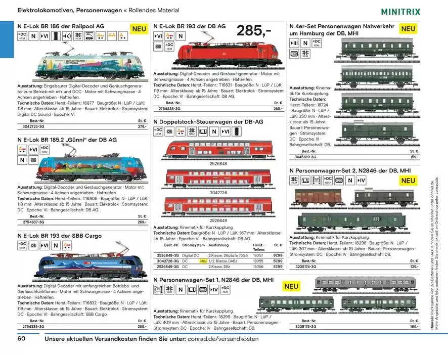 Modellbahn Katalog von 29. Oktober bis 31. Dezember 2025 - Prospekt seite 62