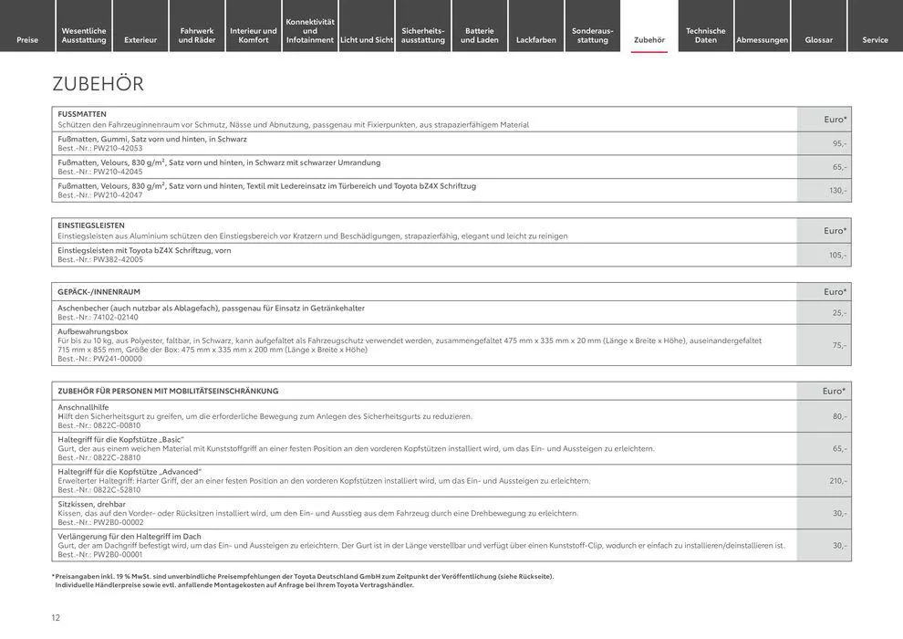 Toyota bZ4x von 12. April bis 12. April 2025 - Prospekt seite 12