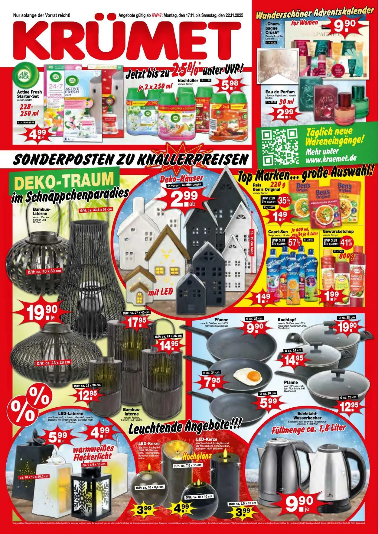 KRÜMET Aktueller Prospekt von 17. November bis 22. November 2025 - Prospekt seite 1