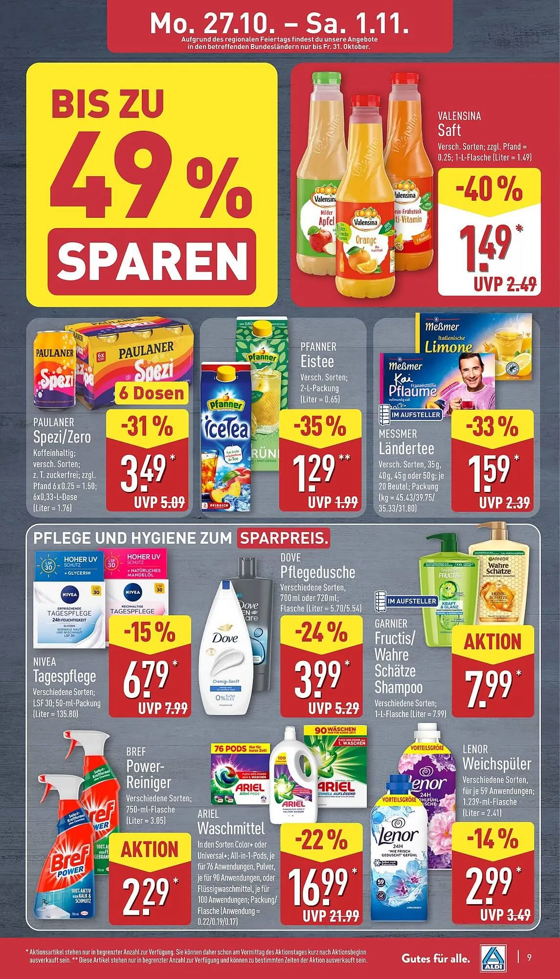 Aldi Nord Prospekt von 27. Oktober bis 2. November 2025 - Prospekt seite 9