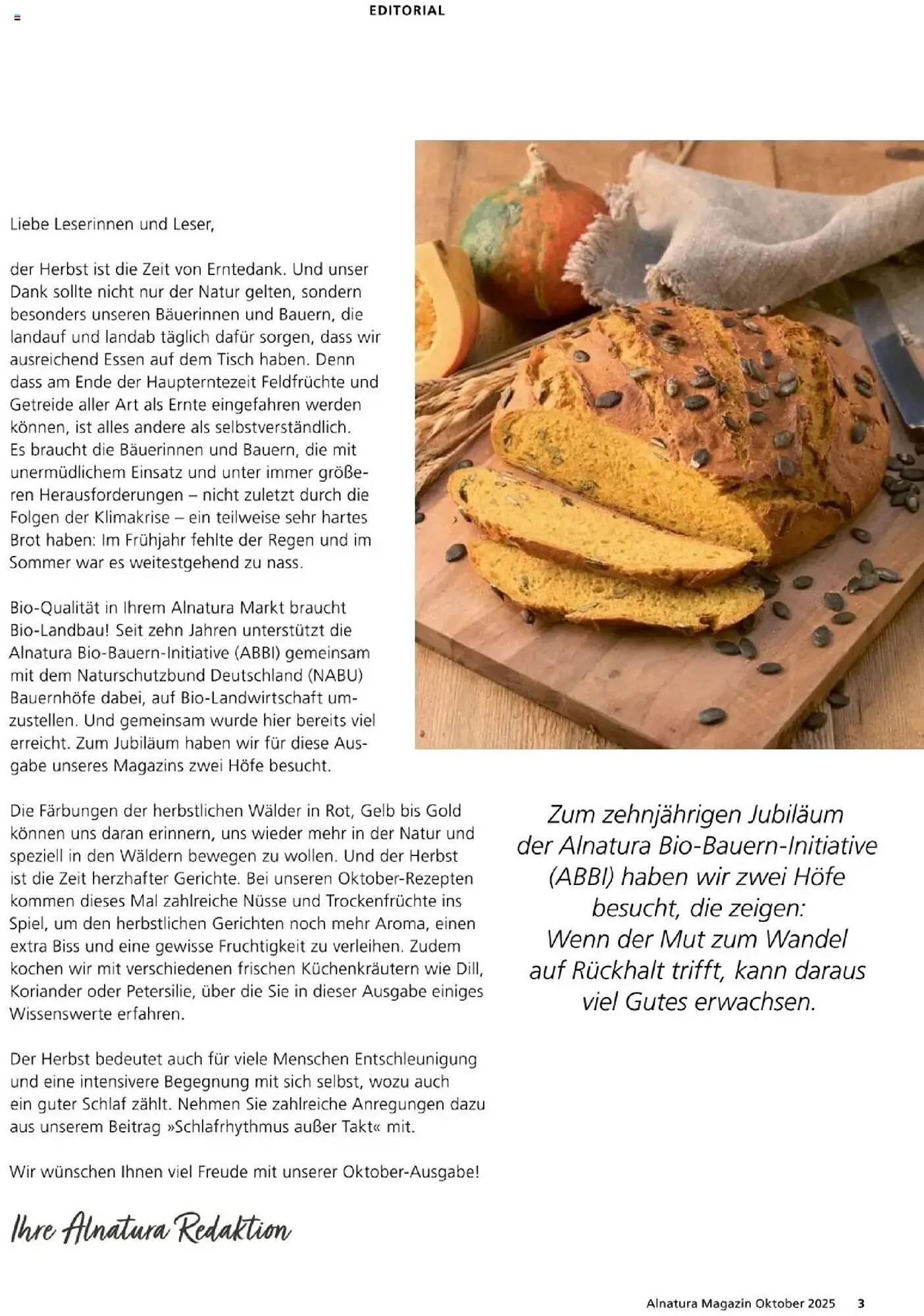 Alnatura Prospekt von 1. Oktober bis 31. Oktober 2025 - Prospekt seite 3