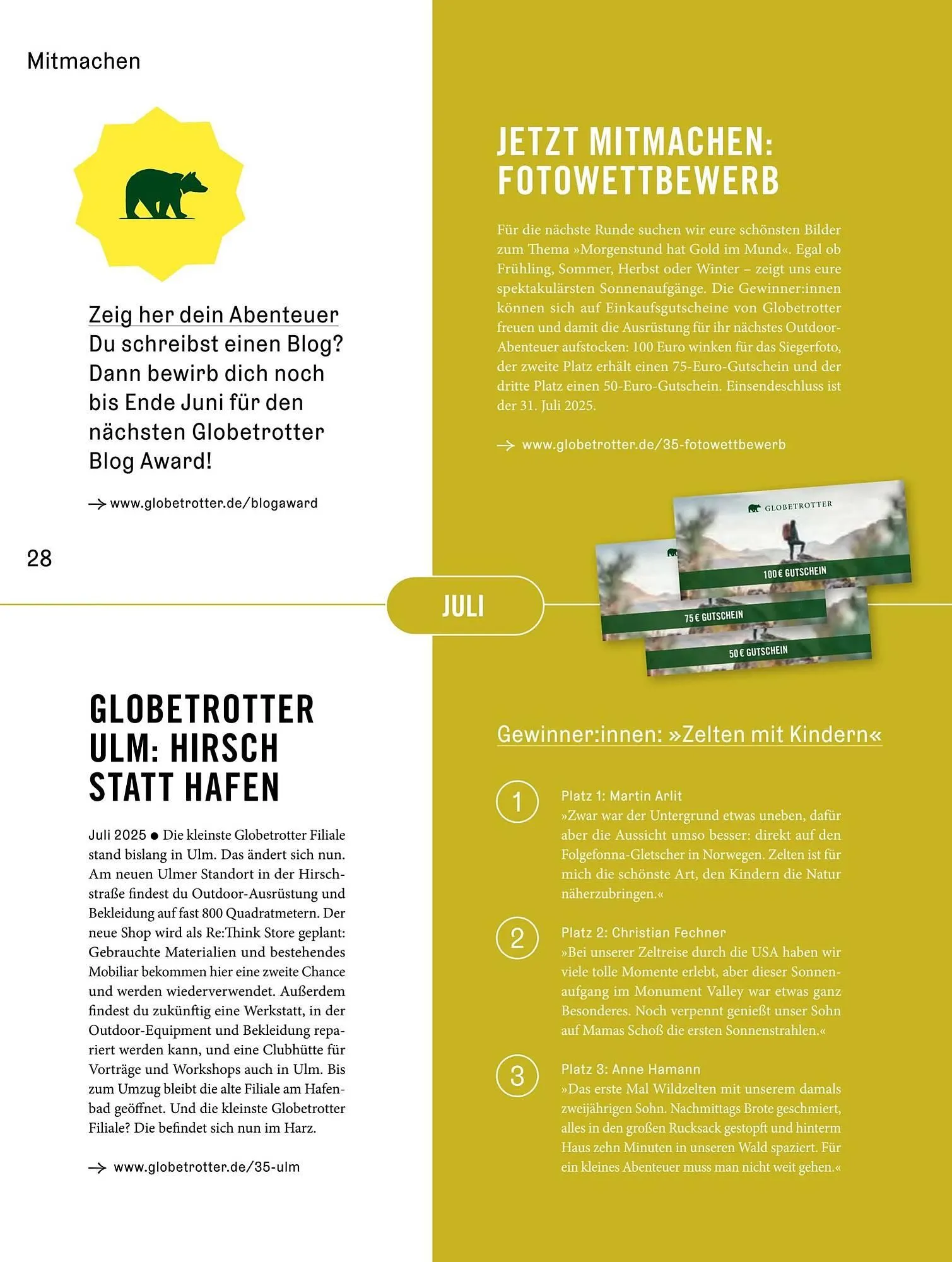 Globetrotter Prospekt von 2. April bis 1. September 2025 - Prospekt seite 28