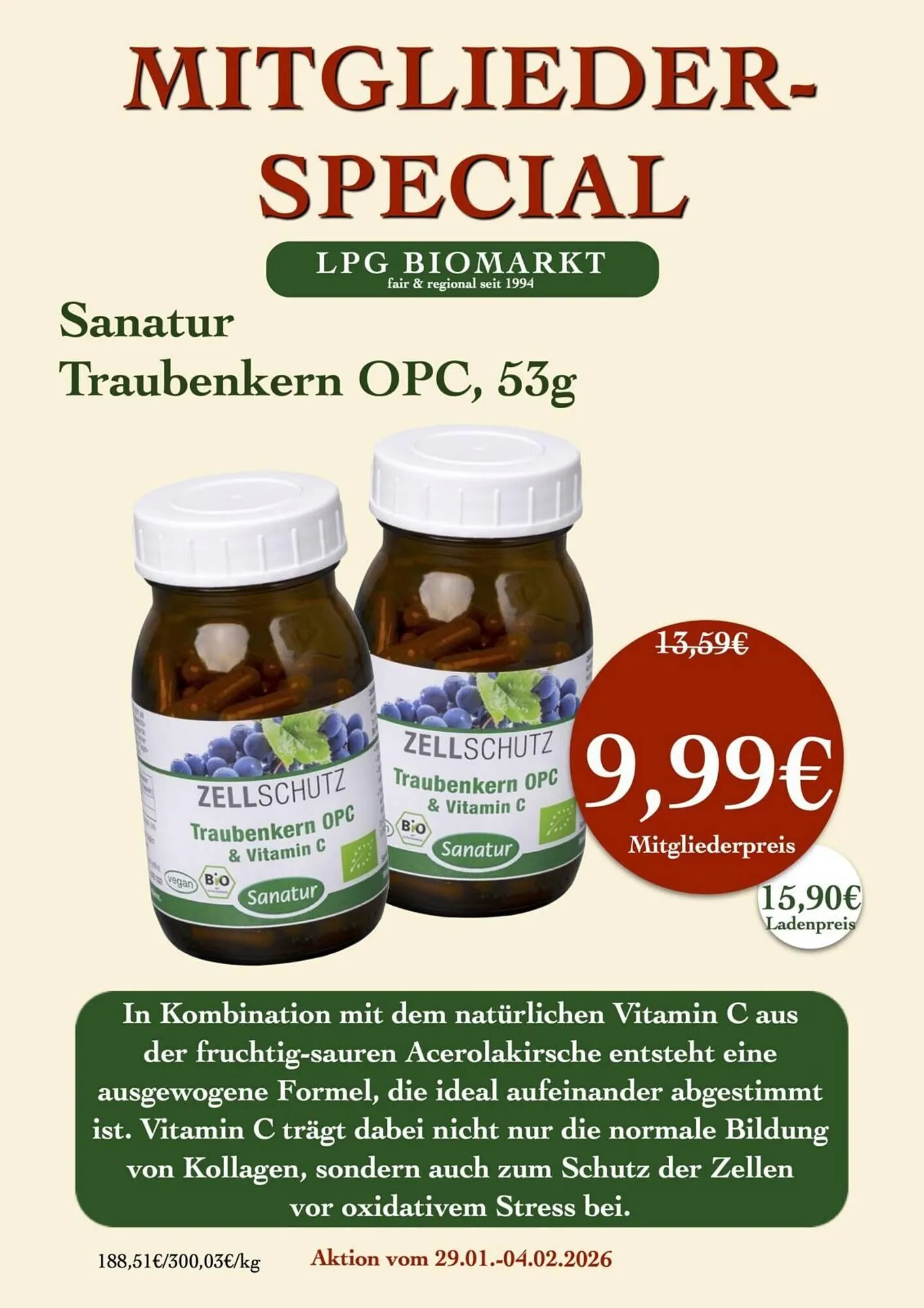 LPG Biomarkt Prospekt von 29. Januar bis 4. Februar 2026 - Prospekt seite 15