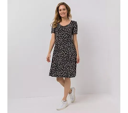 KIM & CO. Kleid, knieumspielend Brazil Knit Jersey Zierausschnitt figurumspielend