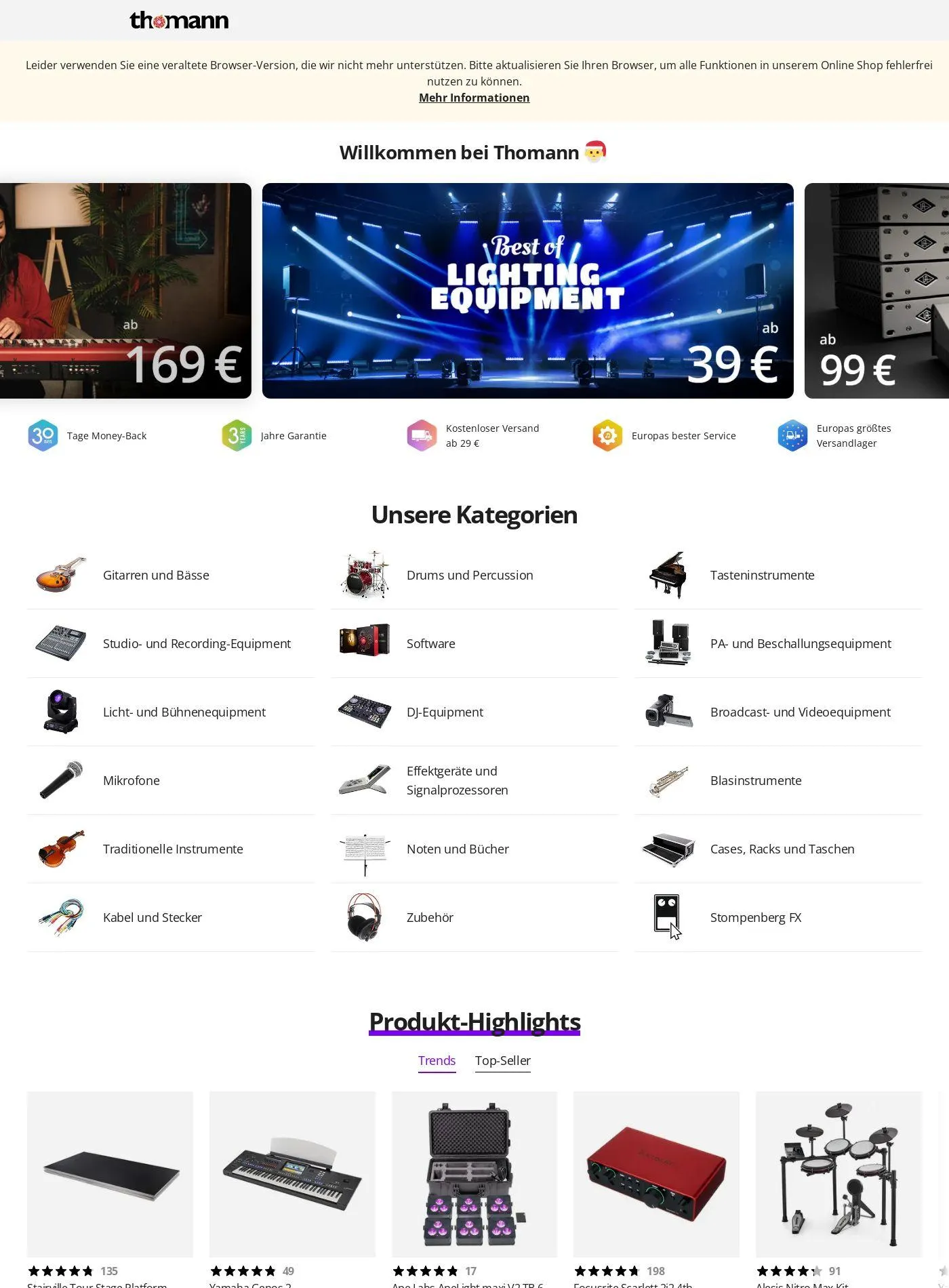 Thomann Aktueller Prospekt - 1