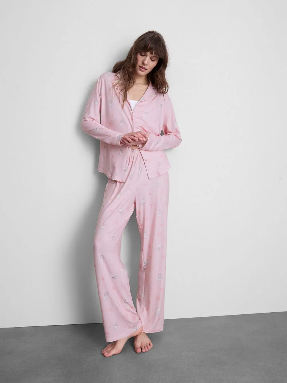 „Disney Marie“ Boyfriend-Schlafanzug mit Print