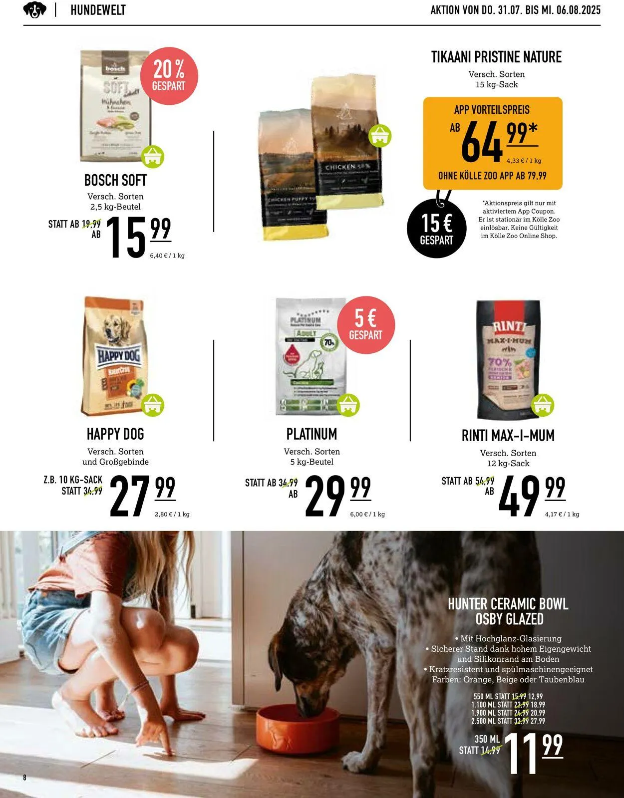 Kölle Zoo Aktueller Prospekt von 30. Juli bis 13. August 2025 - Prospekt seite 8