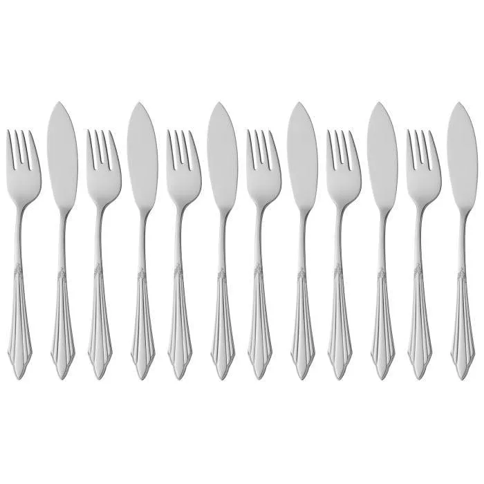 Fächer Fischbesteck-Set, 12-teilig, Cromargan protect®