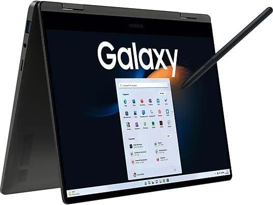 SAMSUNG Galaxy Book3 360°, Notebook, mit 13,3 Zoll Display Touchscreen, Intel® Evo™ Plattform, Intel® Core™ i5 i5-1340P (Evo) Prozessor, 8 GB RAM, 256 GB SSD, Intel® Iris® Xᵉ, Graphite, Windows 11 Home
