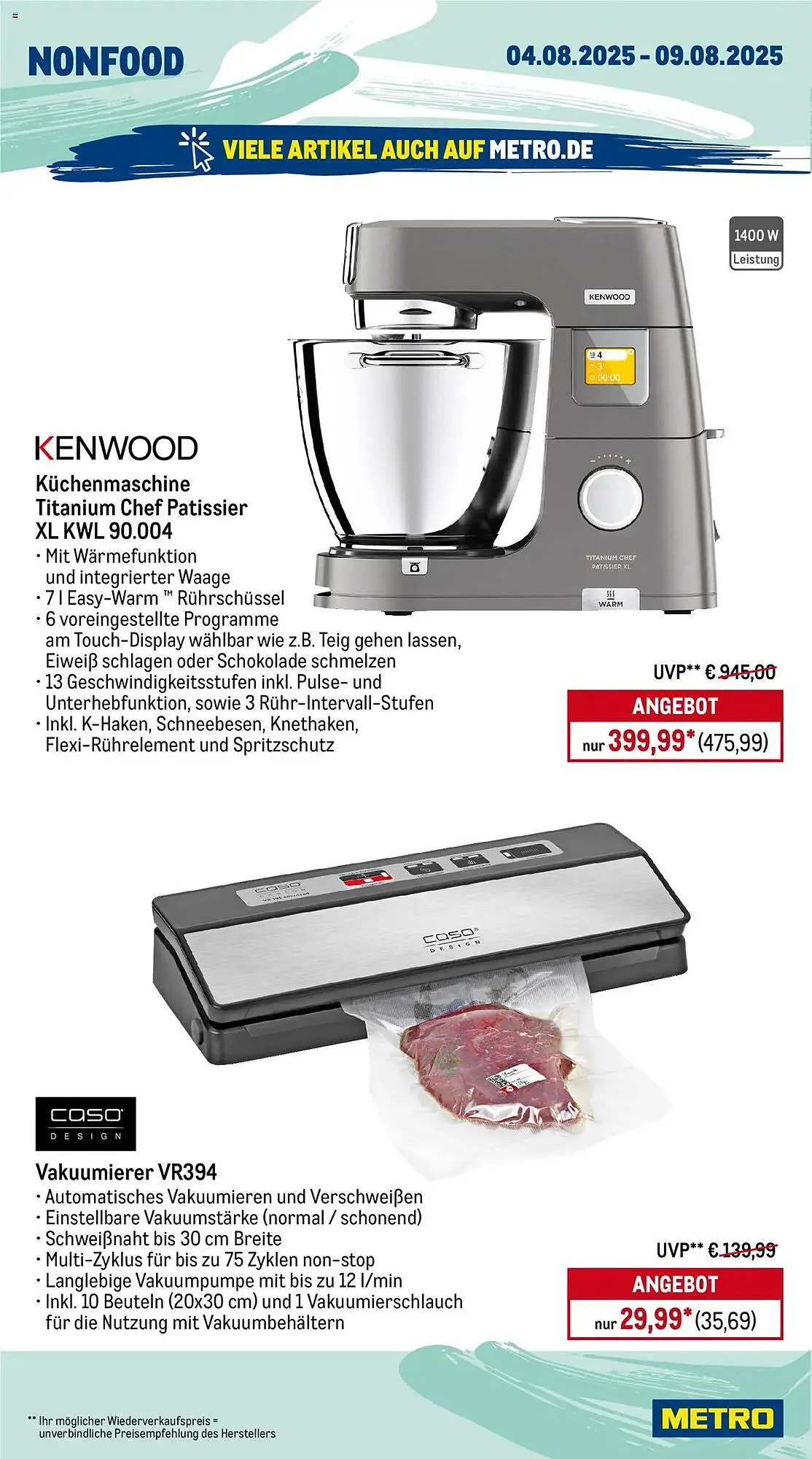 METRO Prospekt von 4. August bis 9. August 2025 - Prospekt seite 20