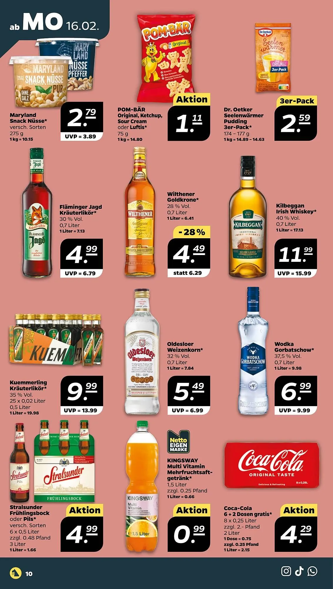NETTO Prospekt von 16. Februar bis 21. Februar 2026 - Prospekt seite 10