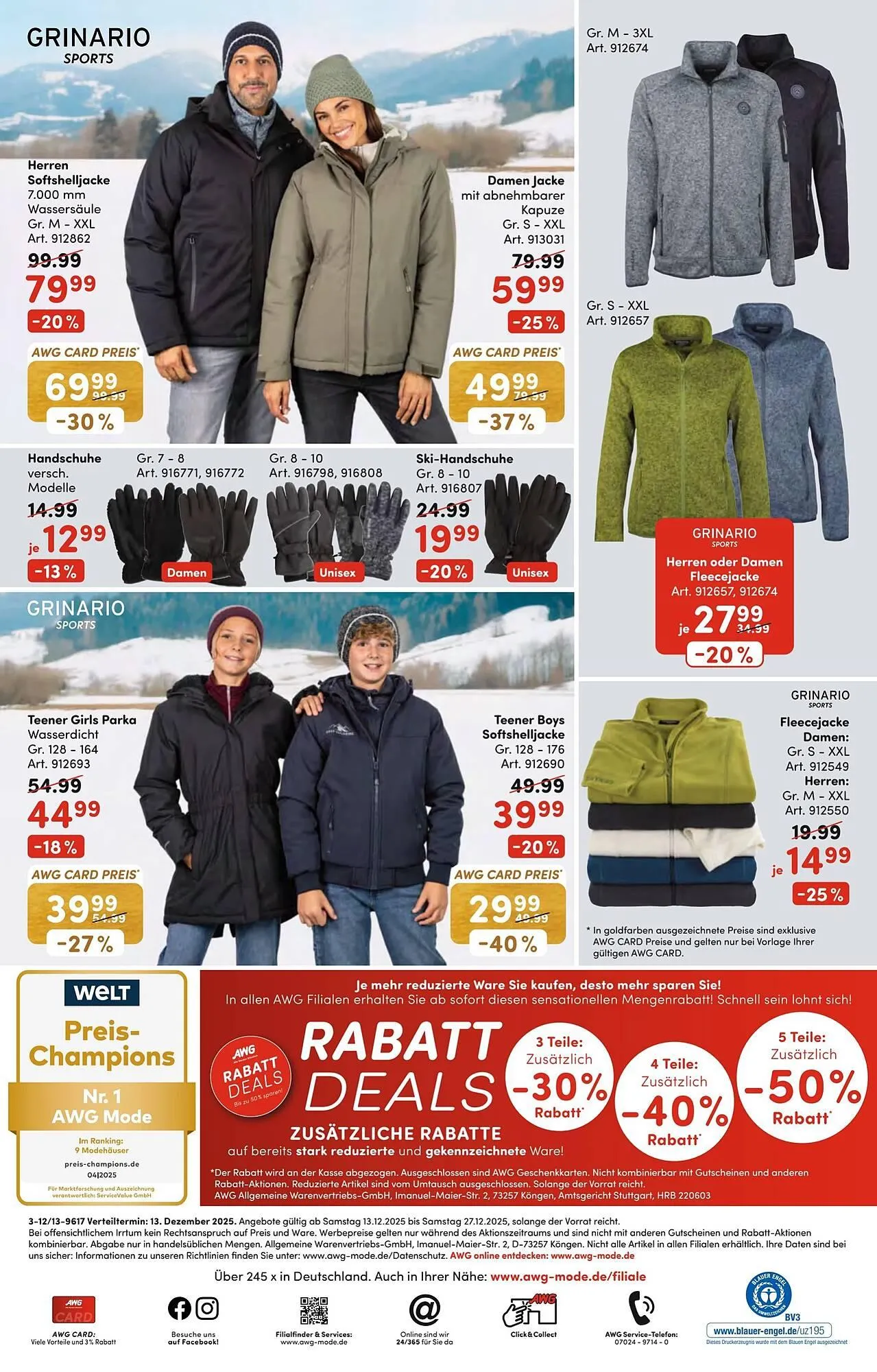 AWG Mode Prospekt von 13. Dezember bis 28. Dezember 2025 - Prospekt seite 16