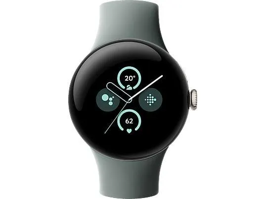 GOOGLE Pixel Watch 2 (LTE) Smartwatch Aluminium Fluorelastomer, 130–175 mm, 165–210 mm, Champagne Gold/Hazel