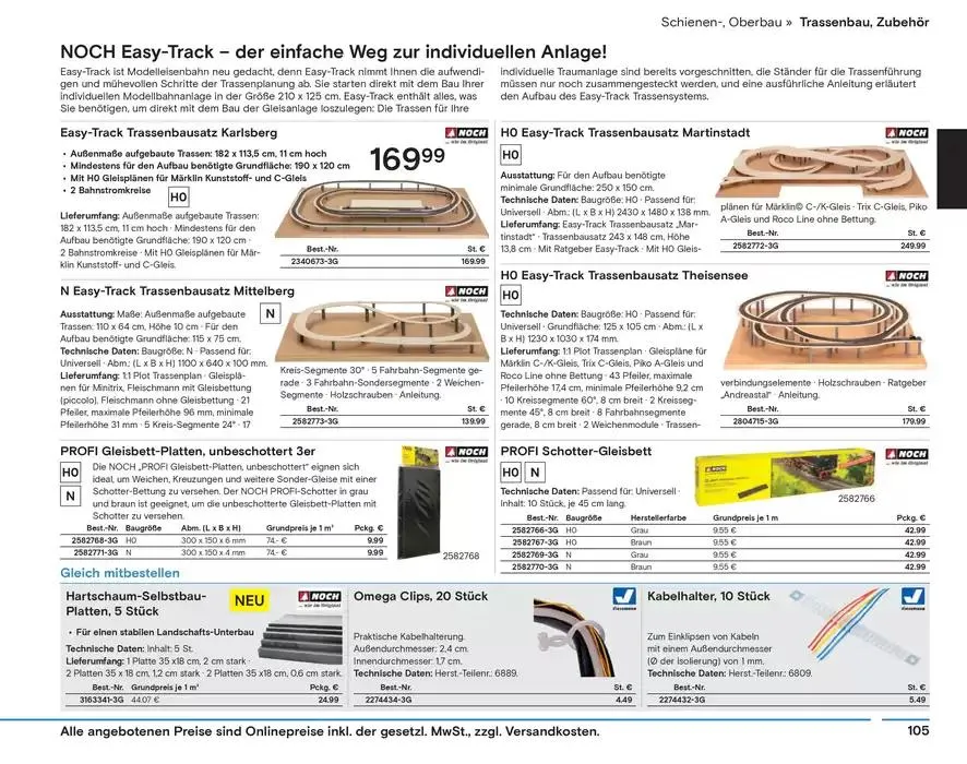 Modellbahn Katalog von 29. Oktober bis 31. Dezember 2025 - Prospekt seite 107