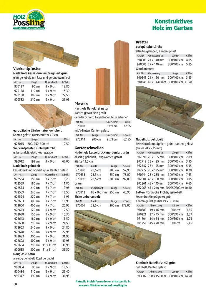 Holz-& Baukatalog 2024/25 von 27. März bis 31. Januar 2025 - Prospekt seite 80