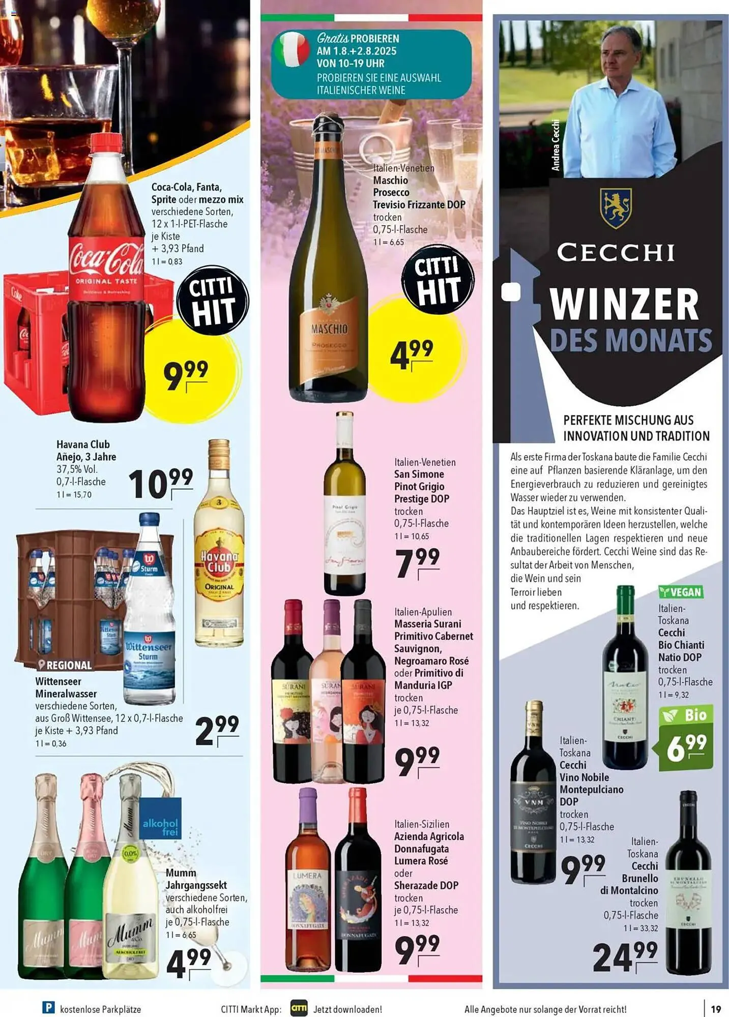 CITTI Markt Prospekt von 30. Juli bis 5. August 2025 - Prospekt seite 19