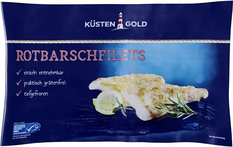 Küstengold Rotbarschfilets 675 g