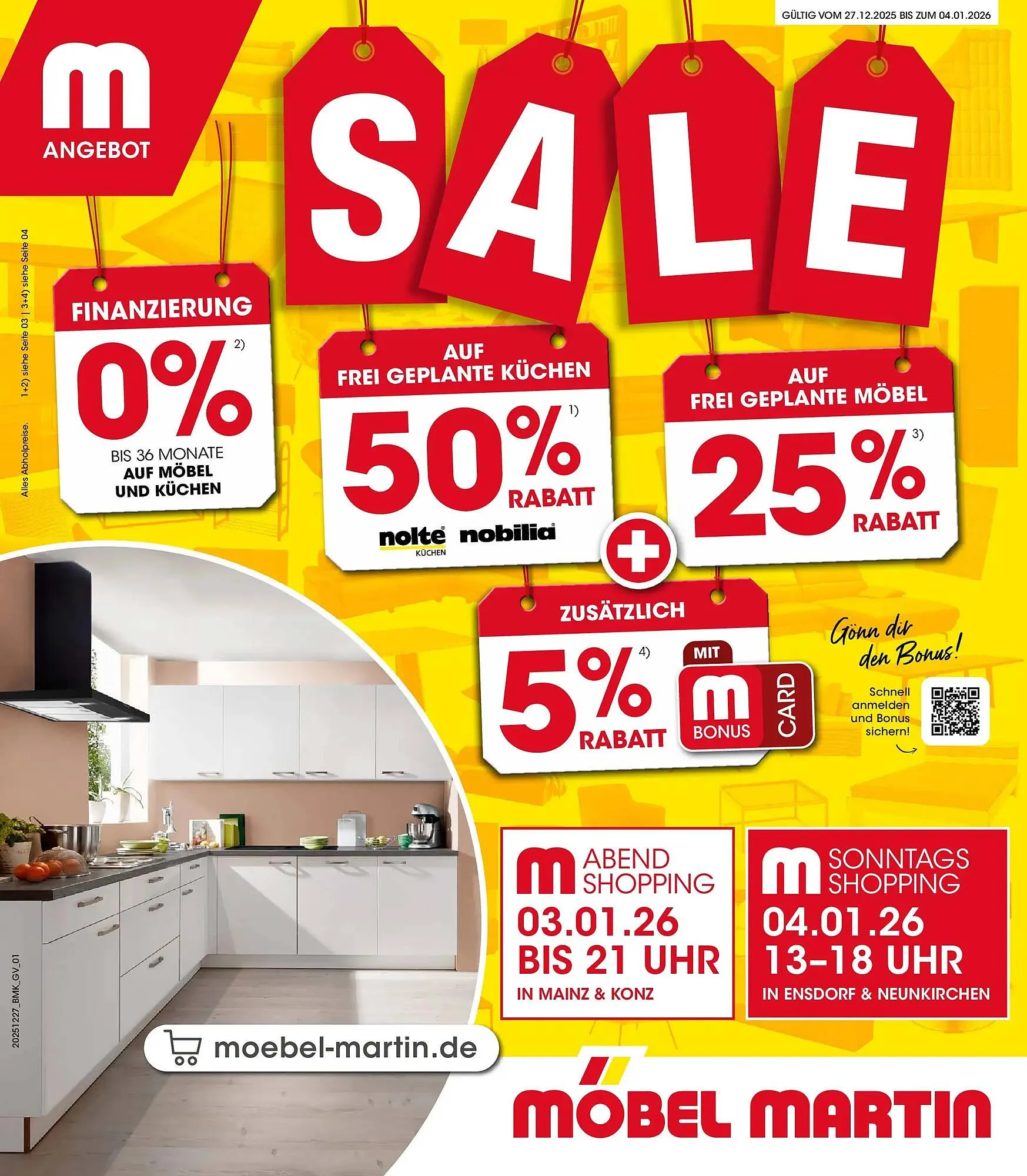 Möbel Martin Prospekt von 26. Dezember bis 4. Januar 2026 - Prospekt seite 1