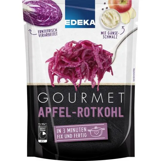 EDEKA Gourmet Apfelrotkohl mit Gänseschmalz 400G