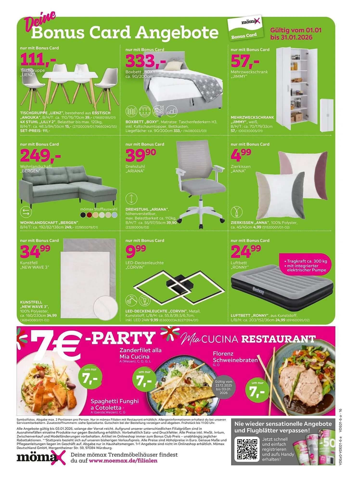 Mömax Prospekt von 20. Dezember bis 4. Januar 2026 - Prospekt seite 16