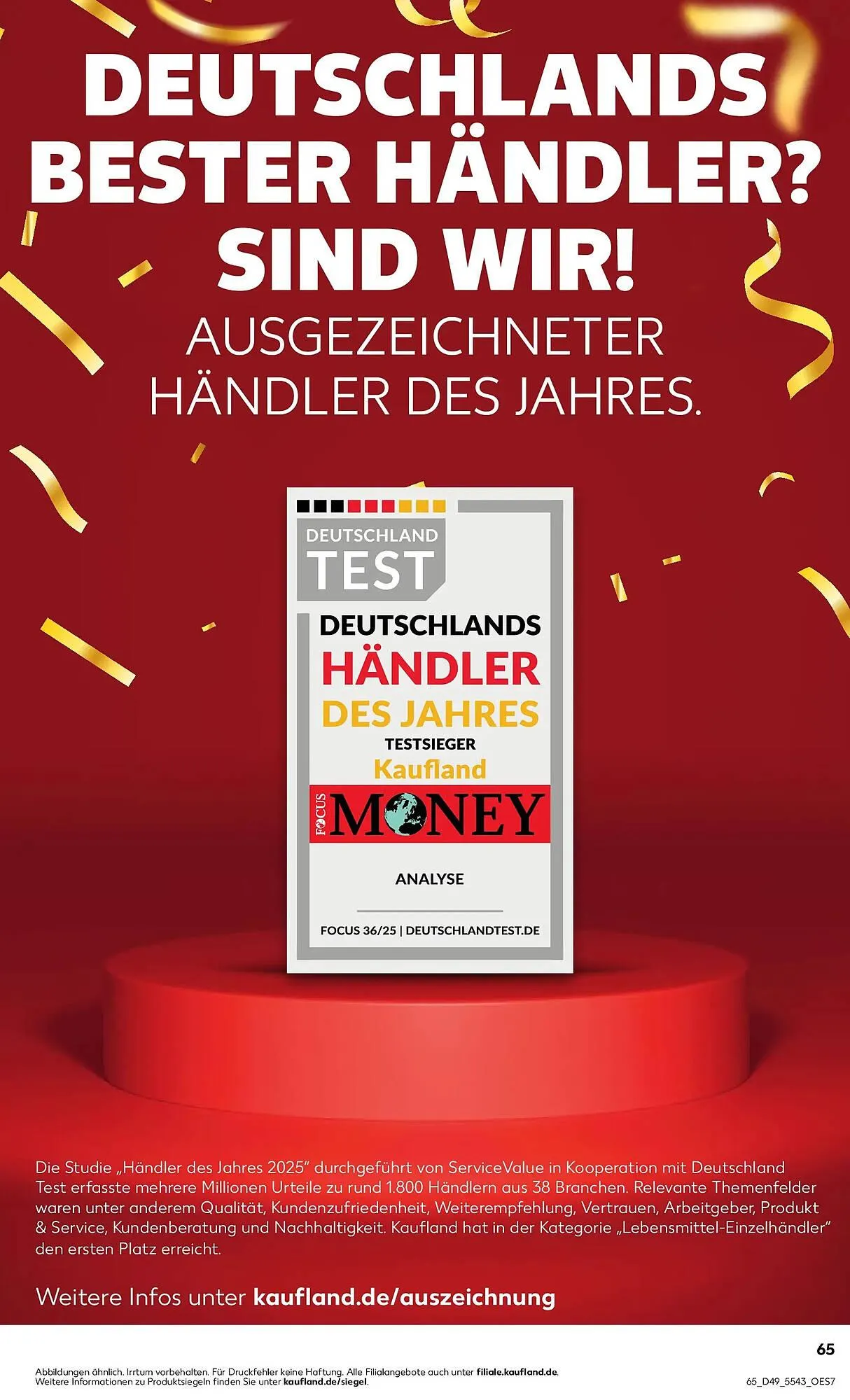 Kaufland Prospekt von 7. Dezember bis 10. Dezember 2025 - Prospekt seite 65