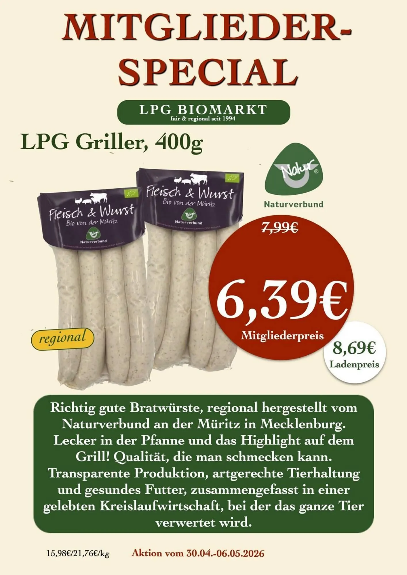 LPG Biomarkt Prospekt von 30. April bis 6. Mai 2026 - Prospekt seite 7