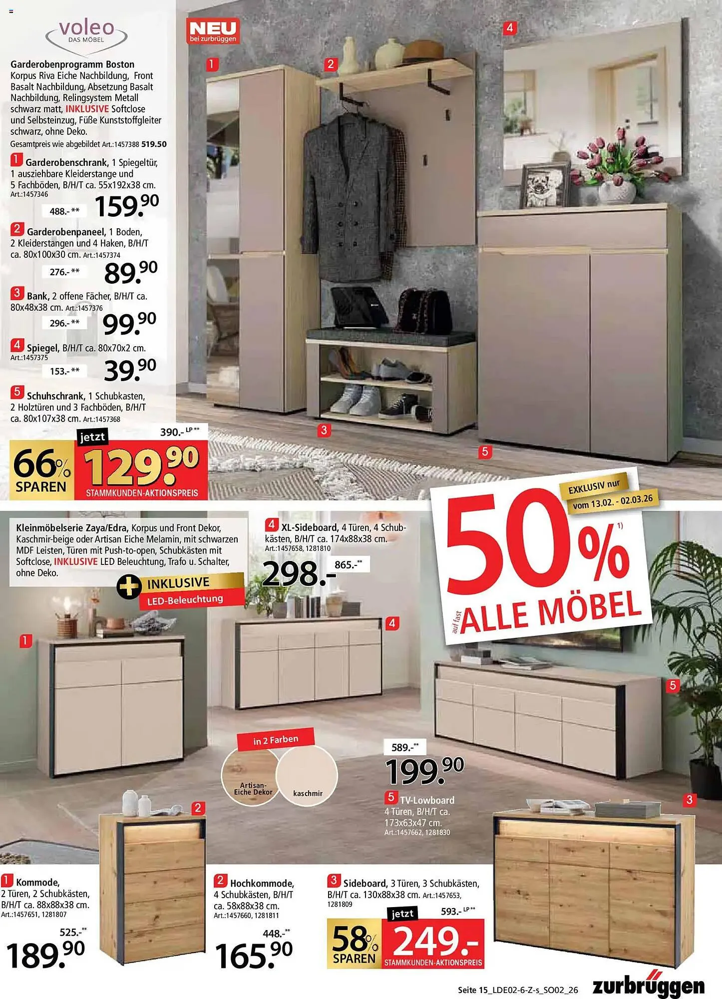 Zurbrüggen Prospekt von 13. Februar bis 2. März 2026 - Prospekt seite 15