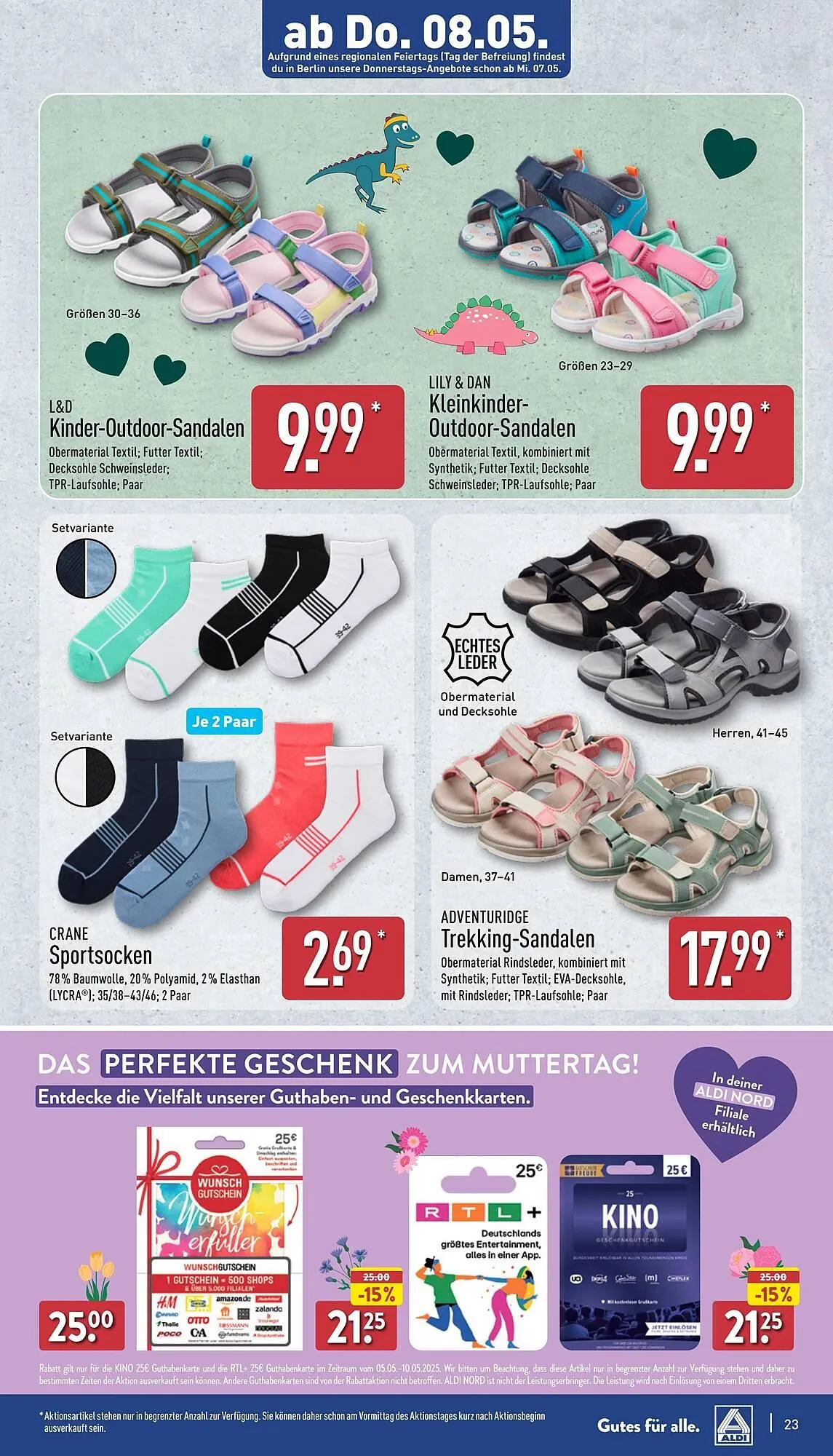 Aldi Nord Prospekt von 5. Mai bis 11. Mai 2025 - Prospekt seite 23