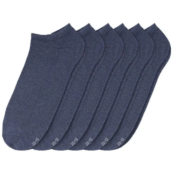 6 Paar Herren Sneaker-Socken unifarben