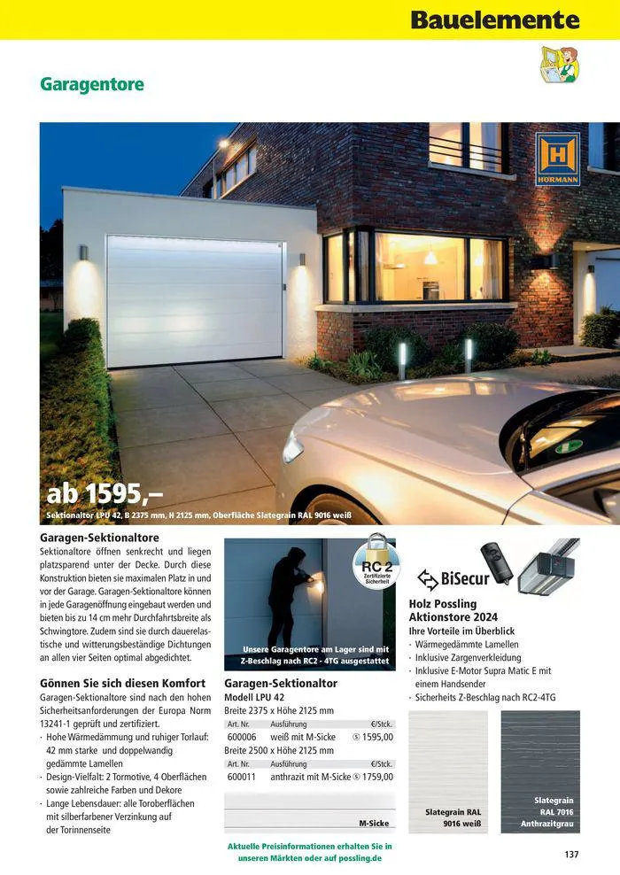 Holz-& Baukatalog 2024/25 von 27. März bis 31. Januar 2025 - Prospekt seite 137