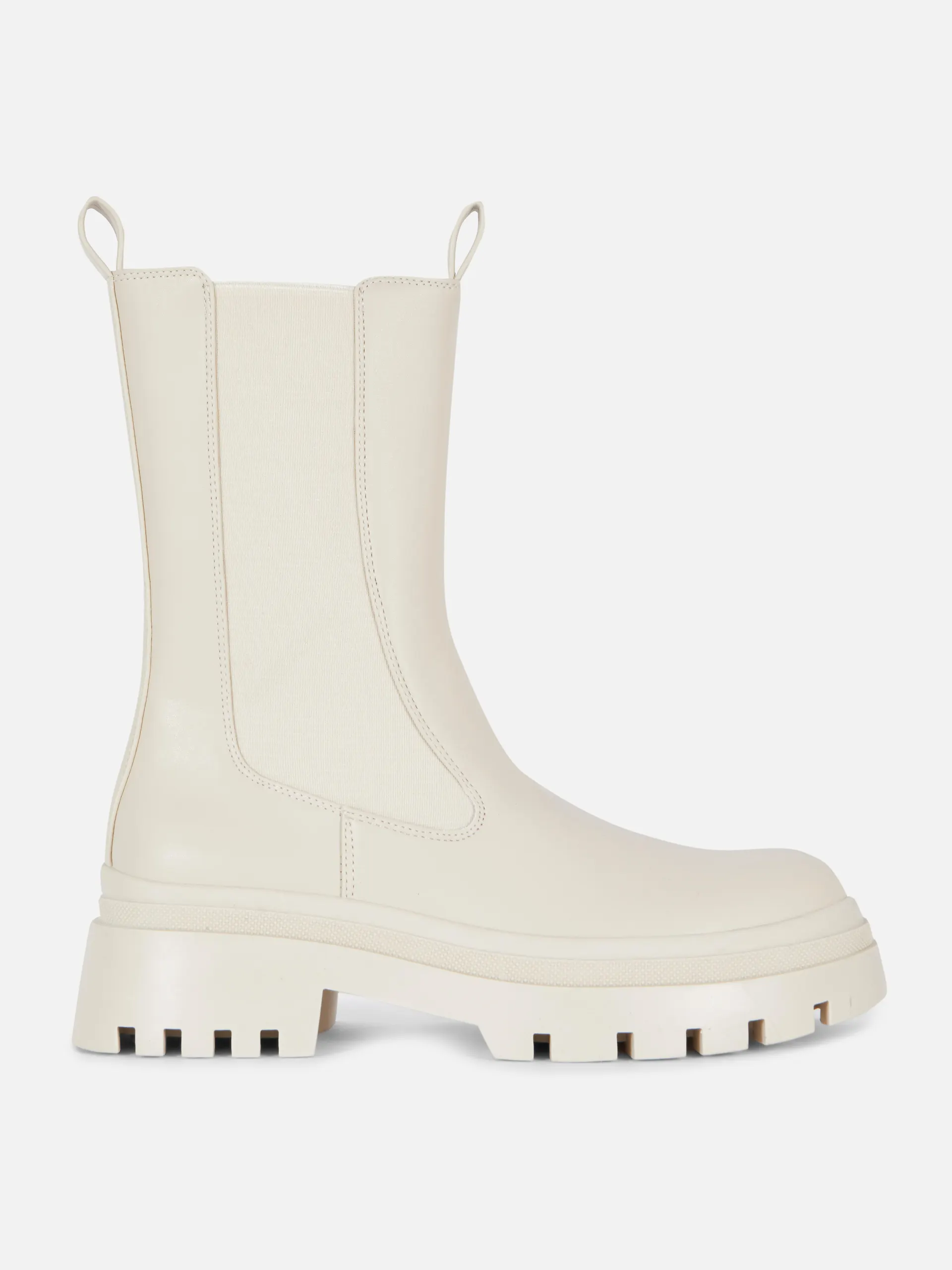 Kunstlederstiefel mit dicker Sohle