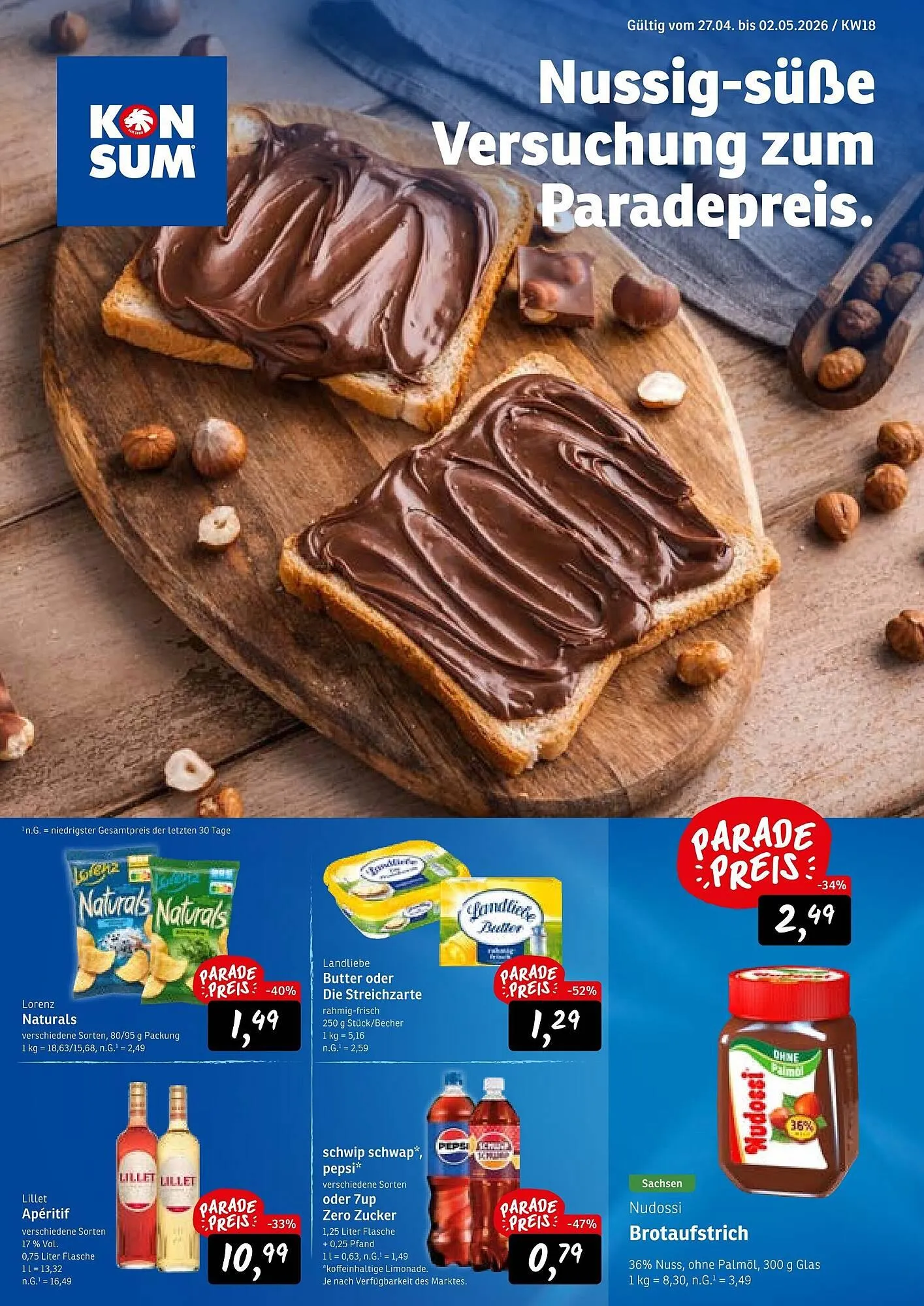 KONSUM Prospekt von 27. April bis 2. Mai 2026 - Prospekt seite 1