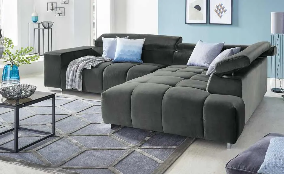 Ecksofa aus Samt