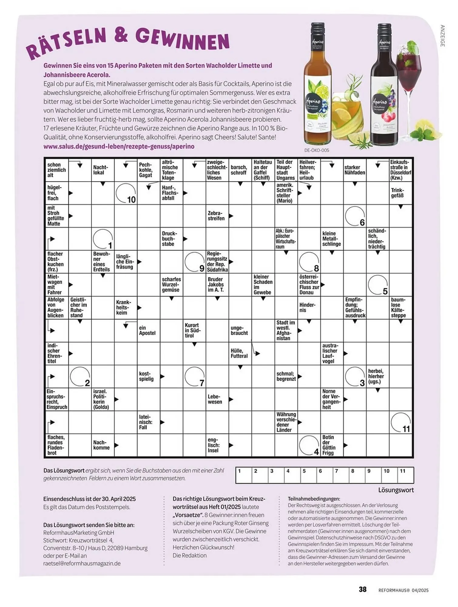 Reformhaus Prospekt von 1. April bis 30. April 2025 - Prospekt seite 38