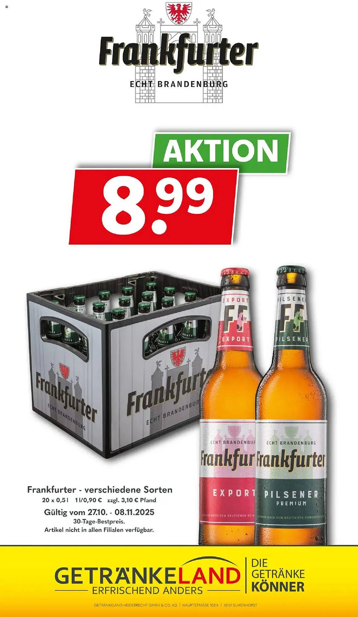 Getränkeland Prospekt von 27. Oktober bis 8. November 2025 - Prospekt seite 8