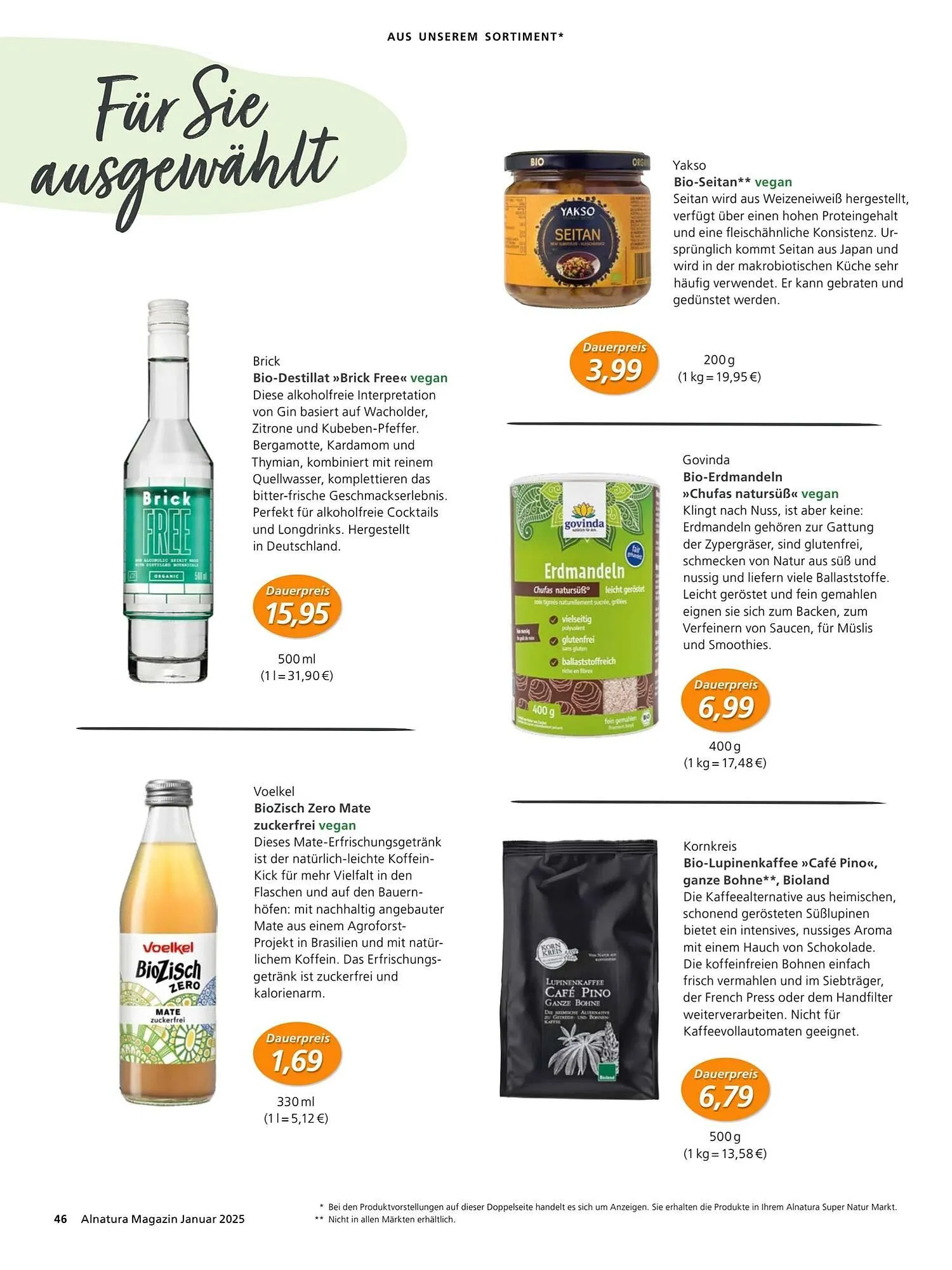 Alnatura Prospekt von 8. Januar bis 1. Februar 2025 - Prospekt seite 46
