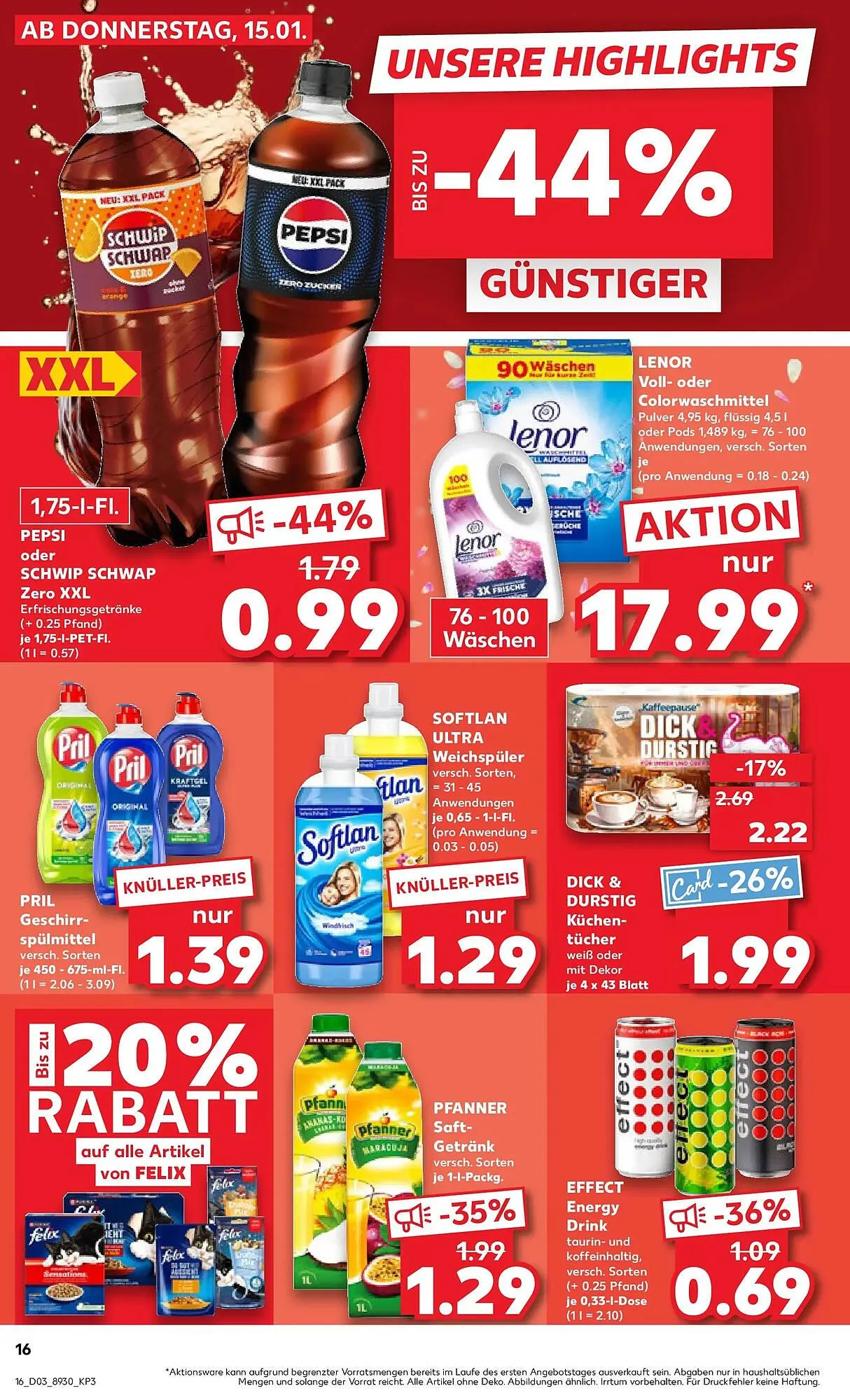 Kaufland Prospekt von 18. Januar bis 21. Januar 2026 - Prospekt seite 16