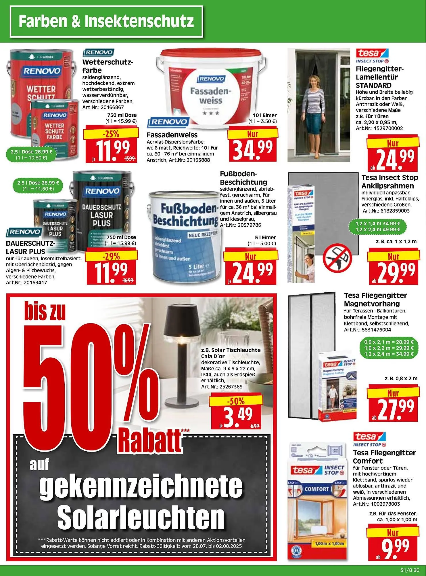 Herkules Baumarkt Prospekt von 28. Juli bis 2. August 2025 - Prospekt seite 8