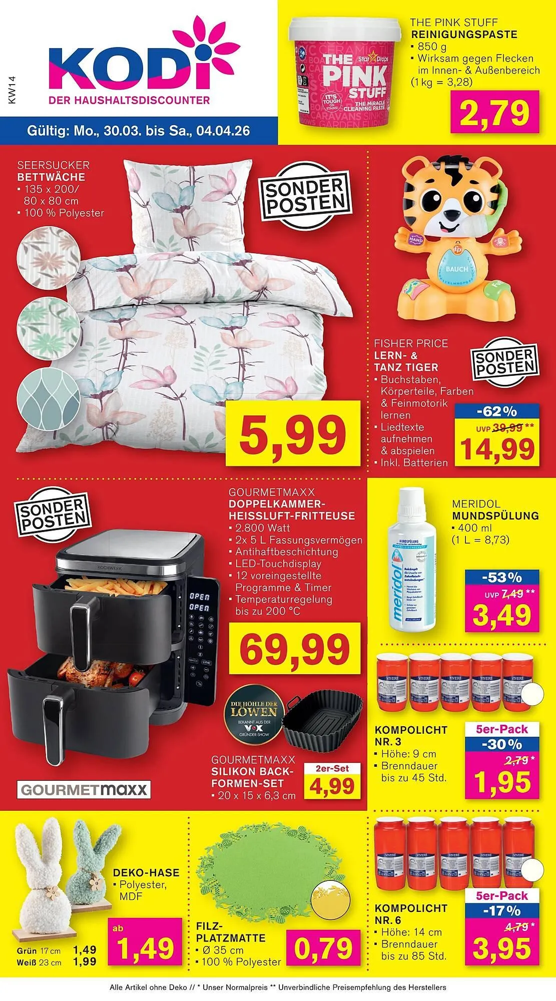 KODi Prospekt von 30. März bis 5. April 2026 - Prospekt seite 1