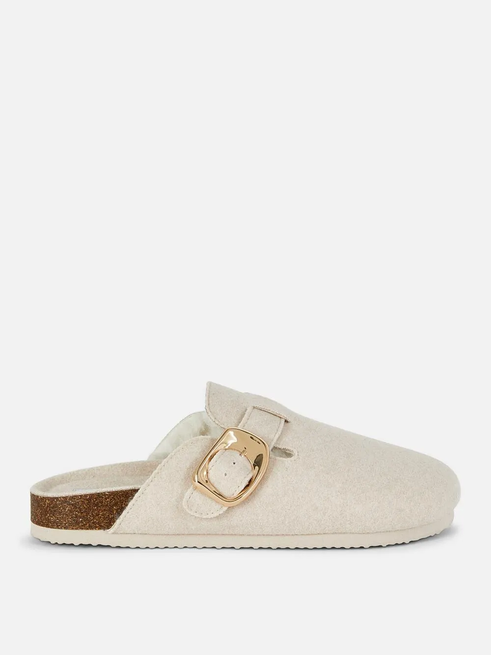 Felt Lined Clog Mules