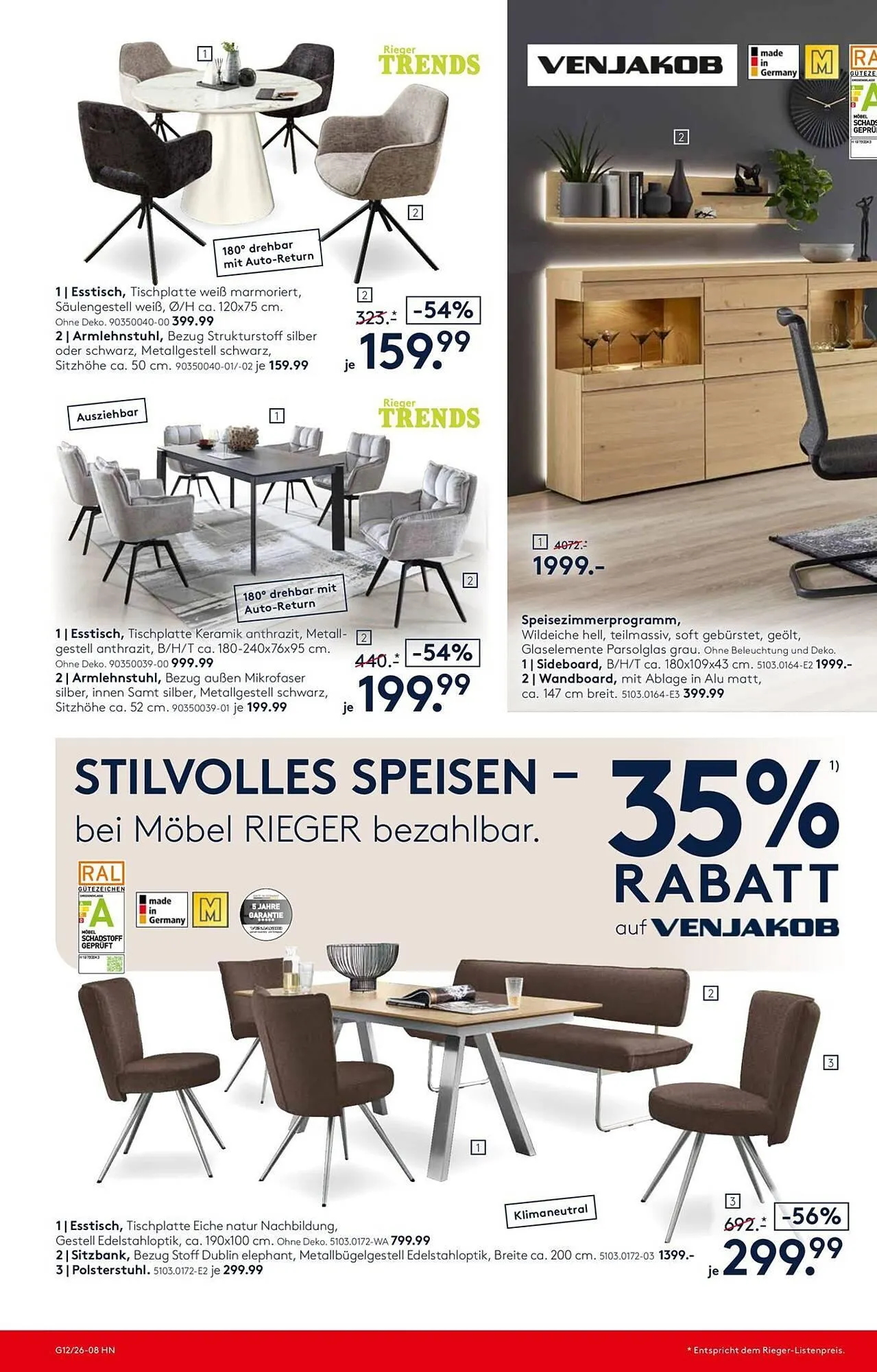 Möbel Rieger Prospekt von 26. März bis 9. April 2026 - Prospekt seite 9