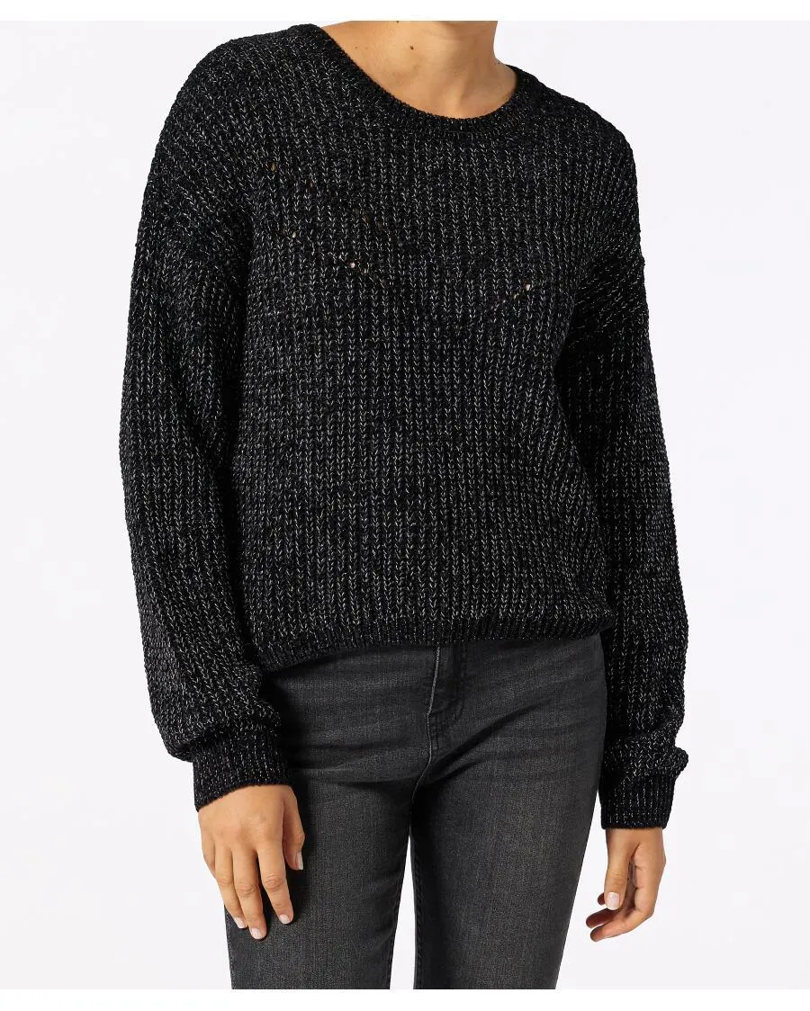 Chenille-Pullover Janina, mit Glitzergarn