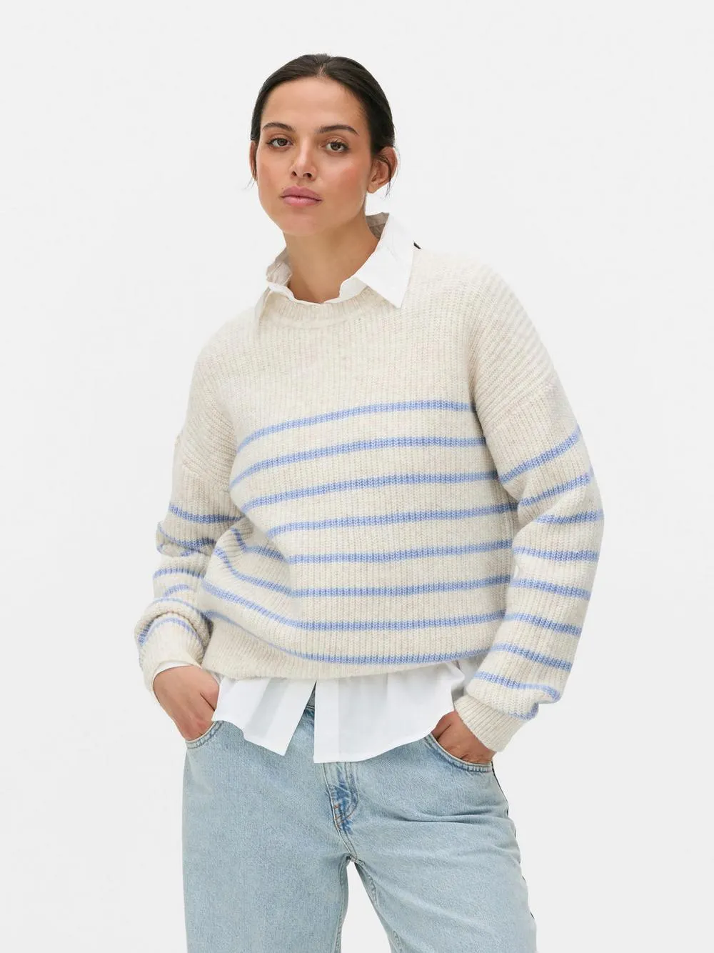Ribbed Crew Neck Sweater