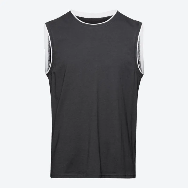 Herren-Muskelshirt in Layer-Optik