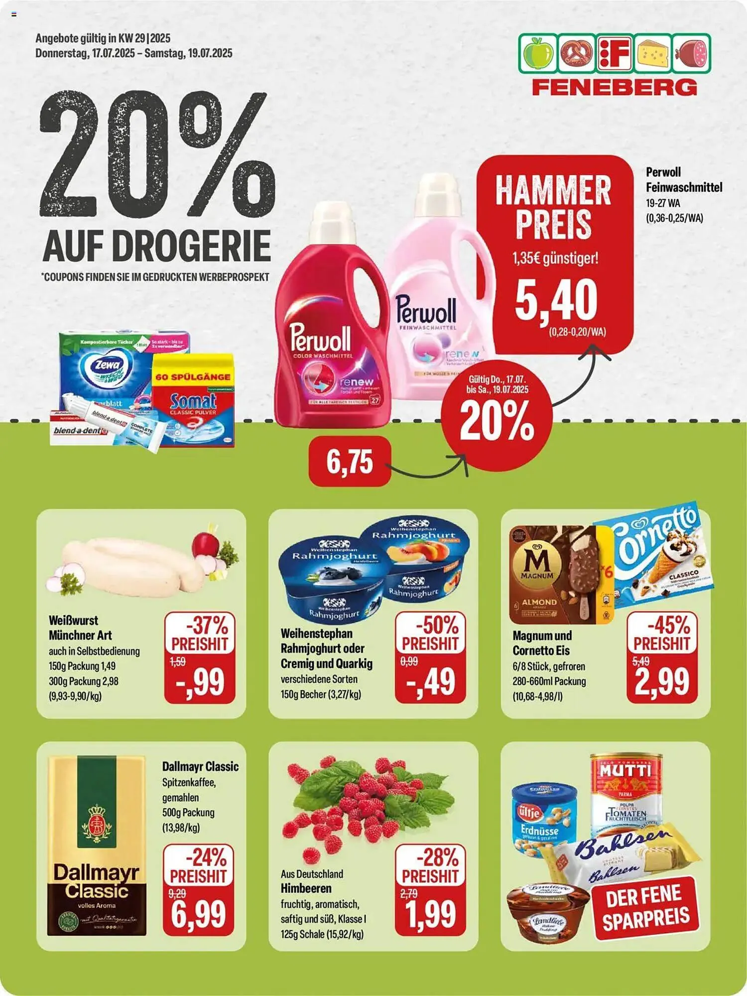 Feneberg Prospekt von 17. Juli bis 19. Juli 2025 - Prospekt seite 1