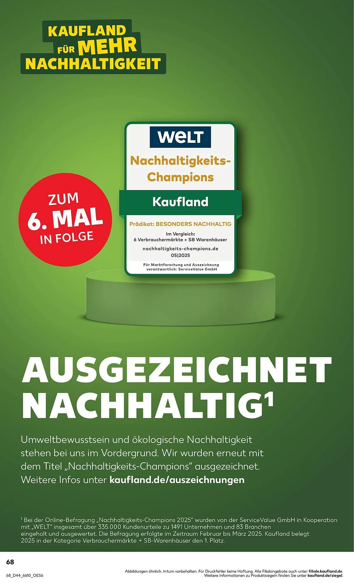 Kaufland Prospekt von 30. Oktober bis 5. November 2025 - Prospekt seite 68