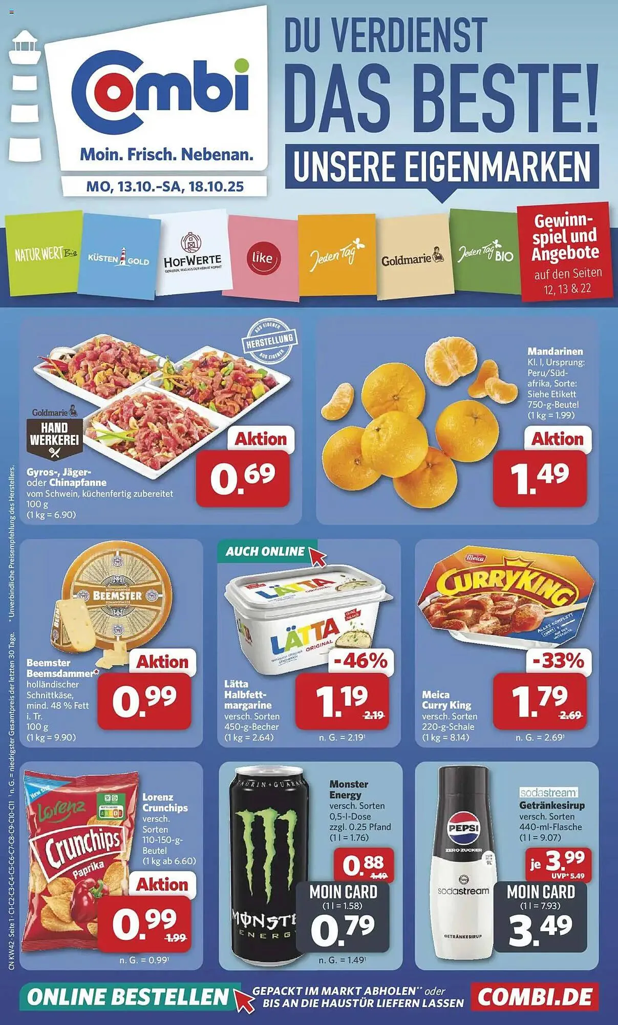 Combi Prospekt von 13. Oktober bis 18. Oktober 2025 - Prospekt seite 1