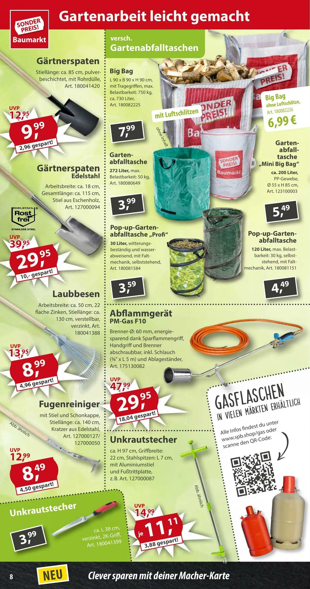 Sonderpreis Baumarkt Aktueller Prospekt von 17. März bis 30. März 2025 - Prospekt seite 8