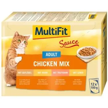 MultiFit Adult Sauce Chicken Mix Multipack 12x100 g